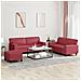 Set Di Divani 3 Pz Rosso Vino In Similpelle - Foto miniatura 1