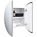 Armadio da Bagno con Specchio Rotondo e LED Bianco 40x40x17,5cm - Foto miniatura 5