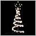 Albero di Natale a LED con Palline 80 LED Bianco Caldo 120 cm - Foto miniatura 6