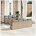 Set di divani da giardino 8 pezzi con cuscini Beige in Rattan Polietilene - Foto miniatura 2