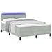 Letto Box Spring con Materasso e Luce LED Grigio Chiaro 140x200 cm Velluto - Foto miniatura 1