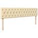 Struttura Letto Pouf con Materasso Crema 160x200 cm in Tessuto - Foto miniatura 9