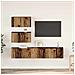 Set mobile TV 4 pcs Legno vecchio 80 x 30 x 30 cm - Foto miniatura 2