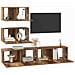 Set mobile TV 4 pcs Legno vecchio 80 x 30 x 30 cm - Foto miniatura 3