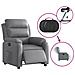 Poltrona Reclinabile Elettrica Grigia in Similpelle - Foto miniatura 6