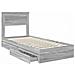 Letto con Contenitore con testiera Grigio Sonoma 100 x 200 cm - Foto miniatura 5
