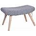 Sgabello Intrecciata In Legno E Cotone Grigio 67x30x43h Cm - Foto miniatura 1