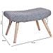 Sgabello Intrecciata In Legno E Cotone Grigio 67x30x43h Cm - Foto miniatura 3