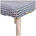 Sgabello Intrecciata In Legno E Cotone Grigio 67x30x43h Cm - Foto miniatura 5