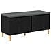 Panca per ingresso con cuscino Rovere Nero 100 x 38 x 46 cm - Foto miniatura 1