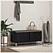 Panca per ingresso con cuscino Rovere Nero 100 x 38 x 46 cm - Foto miniatura 2