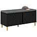 Panca per ingresso con cuscino Rovere Nero 100 x 38 x 46 cm - Foto miniatura 3