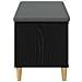 Panca per ingresso con cuscino Rovere Nero 100 x 38 x 46 cm - Foto miniatura 7