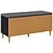 Panca per ingresso con cuscino Rovere Nero 100 x 38 x 46 cm - Foto miniatura 8