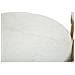 Set 2 Tavolini Leaf In Ferro Dorato E Piano Bianco Ø35x65,5 E Ø30x60,5 Cm - Foto miniatura 4