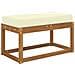 Cuscino da Sedia Esterno Crema 80 x 40 x 8 cm 100% Poliestere - Foto miniatura 3