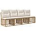 Set di divani da esterno 11 pcs Naturale e Bianco Crema - Foto miniatura 3
