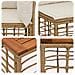 Set di divani da esterno 11 pcs Naturale e Bianco Crema - Foto miniatura 6