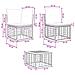 Set di divani da esterno 11 pcs Naturale e Bianco Crema - Foto miniatura 8