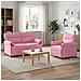 Set di divani 2 pz Rosa Tessuto - Foto miniatura 6