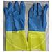 GUANTI da LAVORO in LATTICE e Neoprene Colore GIALLO BLU 12 pz Taglia 8 - Foto miniatura 1