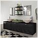 Set Mobili da Bagno 10 pz con Lavabo e Rubinetto Nero - Foto miniatura 1