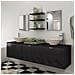 Set Mobili da Bagno 10 pz con Lavabo e Rubinetto Nero - Foto miniatura 2