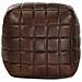 Pouf Marrone Scuro 40x40x40 Cm In Vera Pelle Di Capra - Foto miniatura 2