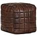 Pouf Marrone Scuro 40x40x40 Cm In Vera Pelle Di Capra - Foto miniatura 1