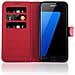 Custodia Compatibile Con Samsung Galaxy S7 Edge In Rosso Carminio - Coperchio Protettiva Con Chiusura Magnetica, Funzione Stand E Tasca Per Le Carte - Foto miniatura 2