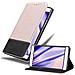 Custodia Compatibile Con Huawei P8 In Oro Rosato Nero - Coperchio Protettiva Con Chiusura Magnetica, Funzione Stand E Tasca Per Le Carte - Foto miniatura 1