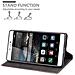 Custodia Compatibile Con Huawei P8 In Oro Rosato Nero - Coperchio Protettiva Con Chiusura Magnetica, Funzione Stand E Tasca Per Le Carte - Foto miniatura 8