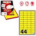 Etichetta Adesiva A / 406 Giallo Fluo 100fg A4 47,5x25,5mm (44et / fg) Markin - Foto miniatura 1