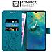Custodia Compatibile Con Huawei Mate 20 In Blu Fiore - Coperchio Protettivo In Design Floreale Con Chiusura Magnetica, Funzione Stand E Slot Per Carte - Foto miniatura 5