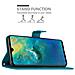 Custodia Compatibile Con Huawei Mate 20 In Blu Fiore - Coperchio Protettivo In Design Floreale Con Chiusura Magnetica, Funzione Stand E Slot Per Carte - Foto miniatura 6