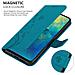 Custodia Compatibile Con Huawei Mate 20 In Blu Fiore - Coperchio Protettivo In Design Floreale Con Chiusura Magnetica, Funzione Stand E Slot Per Carte - Foto miniatura 7