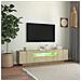 Mobile Porta TV con Luci LED Rovere Sonoma 160x35x40 cm - Foto miniatura 5