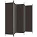 Divisorio A 5 Pannelli Marrone 250x200 Cm In Tessuto - Foto miniatura 7