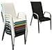 Set Di 4 Sedie Marbella In Textilene Nero - Alluminio Grigio - Foto miniatura 7