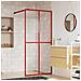 Parete Per Doccia Walk-in Vetro Trasparente Esg 100x195cm Rossa - Foto miniatura 1