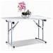 Tavolo Pieghevole Arnica, Tavolo Da Campeggio Con Gambe Pieghevoli In Metallo, Tavolo Da Pranzo Moderno Multiuso, 100% Made In Italy, 125x75h80 Cm, Bianco - Foto miniatura 2