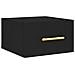 Comodino A Muro Nero 35x35x20 Cm - Foto miniatura 2