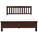 Letto Matrimoniale Legno Scuro 140 X 200 Cm Mayenne - Foto miniatura 5