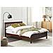Letto Matrimoniale Legno Scuro 140 X 200 Cm Mayenne - Foto miniatura 8
