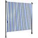 Tenda A Rullo Esterno Blu E Bianca 150x270cm Tessuto E Acciaio - Foto miniatura 1