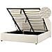 Letto Contenitore Bouclé Quillien 140 X 200 Cm Beige Chiaro - Foto miniatura 2