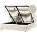 Letto Contenitore Bouclé Quillien 140 X 200 Cm Beige Chiaro - Foto miniatura 9