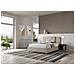 Letto Contenitore Imbottito 140x190 Microfibra Sabbia Appia - Foto miniatura 4