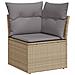 Set Divano Da Giardino 5 Pz Con Cuscini Beige In Polyrattan - Foto miniatura 9