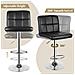 Set 2 Sgabelli, Sgabelli Bar Girevole 360° In Similpelle, Sgabelli Alti Bancone Regolabili 55-75 Cm, Sgabelli Da Cucina Con Schienale E Poggiapiedi, Noir - Foto miniatura 5